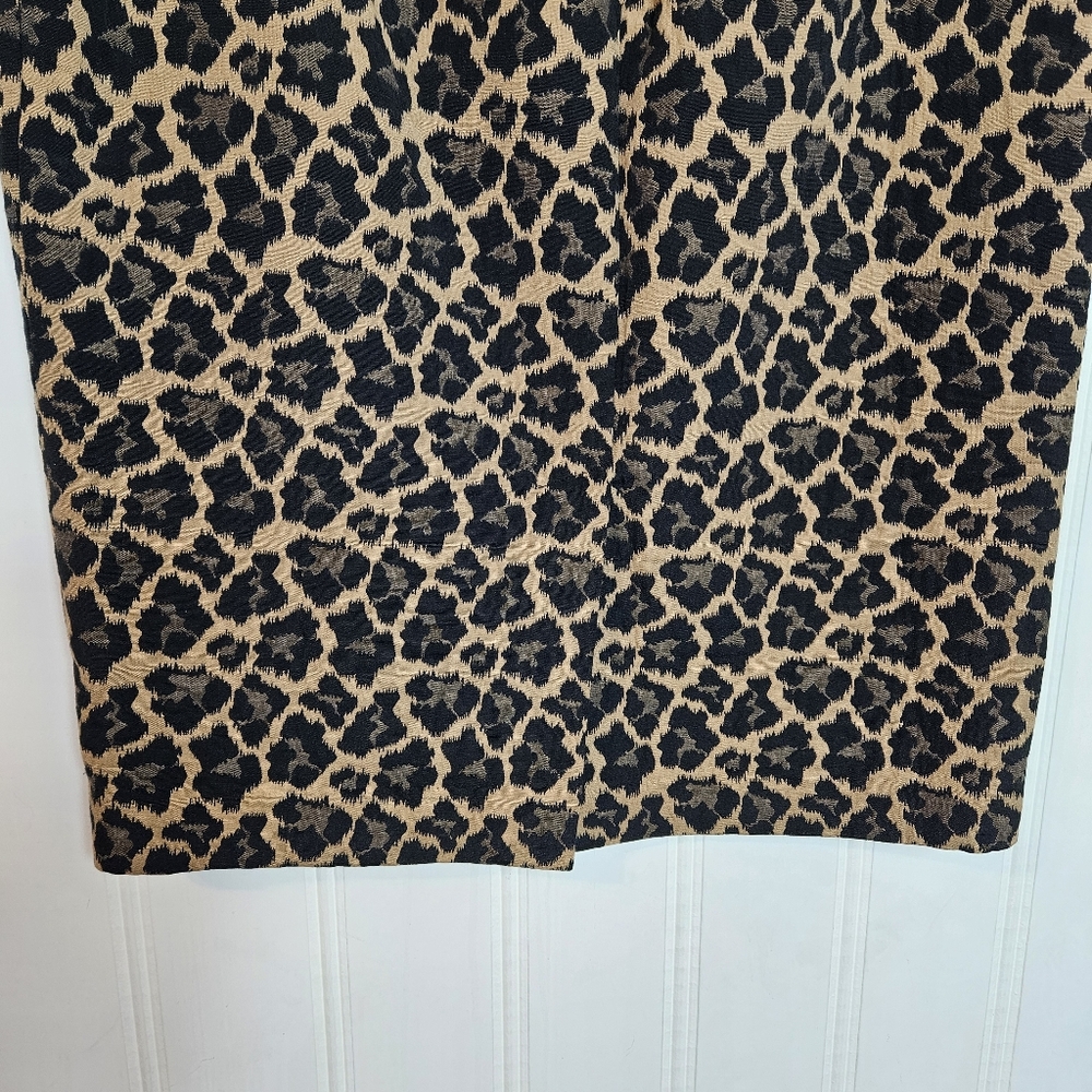 Talbots Cheetah Print A-Line Skirt 10P Canvas Petite Leopard Above Knee - Picture 8 of 14